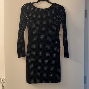 Velvety, sparkle open back dress. brand new with tags
